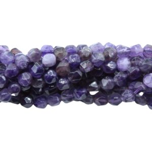 Amethyst – 8mm Faceted – Tri Cut – 38cm Strand