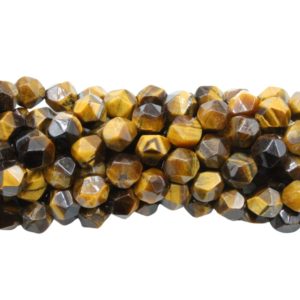 Tiger Eye – 8mm Faceted – Tri Cut - 38cm Strand