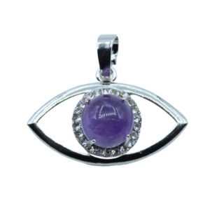 Eye Pendant / Amethyst - 30mm