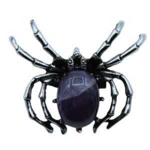 Spider Pendant / Brooch / Amethyst - 45mm