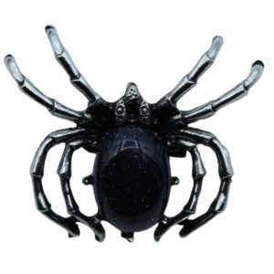 Spider Pendant / Brooch / Syn Blue Sandstone - 45mm