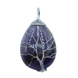 Drop Pendant / Tree Of Life / Amethyst - 35mm