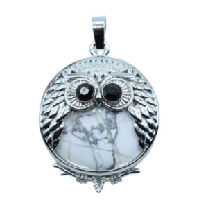 Owl Pendant / Howlite - 30mm