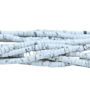 Howlite - 2 x 4mm Spacer - 38cm Strand
