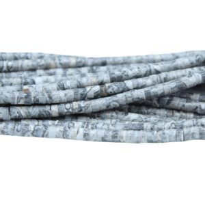 Map Jasper - 2 x 4mm Spacer - 38cm Strand