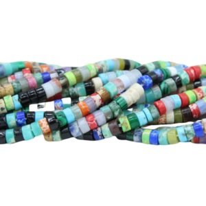 Mixed Stone - 2 x 4mm Spacer - 38cm Strand