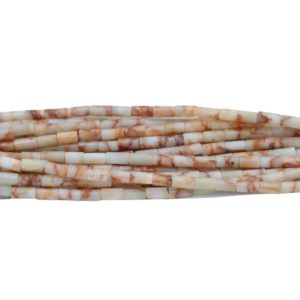 Red Agate - 4 x 2mm Tube - 38cm Strand