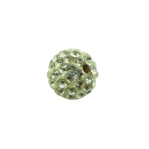 Crystal Pave Round - 10mm - Jonquil