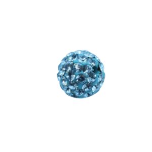 Crystal Pave Round - 10mm - Aqua