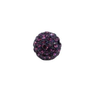 Crystal Pave Round - 10mm - Amethyst