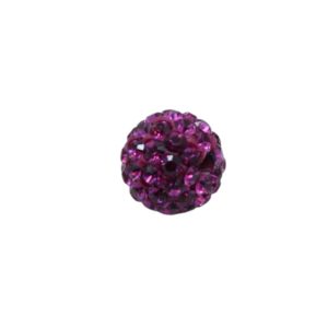 Crystal Pave Round - 10mm - Fuchsia