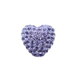 Crystal Pave Heart - 18mm - Light Amethyst