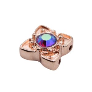 Crystal Slider - 13mm - 2 Hole - Fuchsia AB