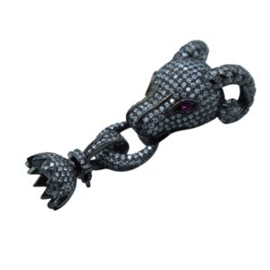 Crystal Ram Clasp - 50mm - Gun Metal - Crystal