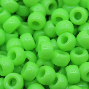 Pony Beads - 9mm - Green Light - Opaque