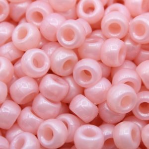 Pony Beads - 9mm - Pink Light - Pearl