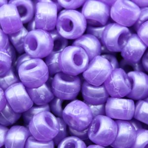 Pony Beads - 9mm - Purple Light - Pearl
