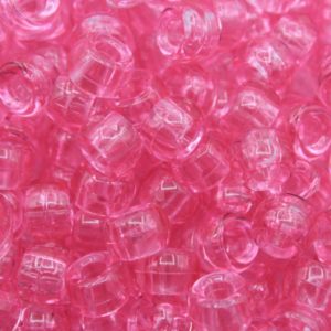 Pony Beads - 9mm - Pink Light - Transparent