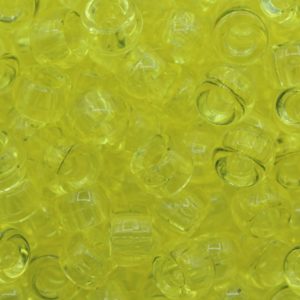 Pony Beads - 9mm - Yellow - Transparent