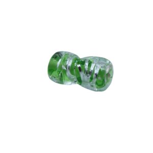 Czech Foil Twist – 15mm - Green