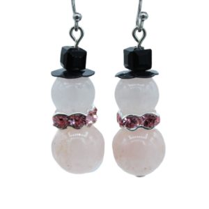Snowman - Rose Quartz - 25mm