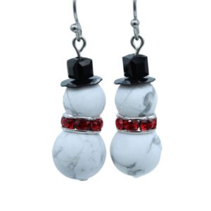 Snowman - Howlite - White Matte - 25mm