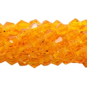 Bicone - 4mm - 37cm Strand - Sun