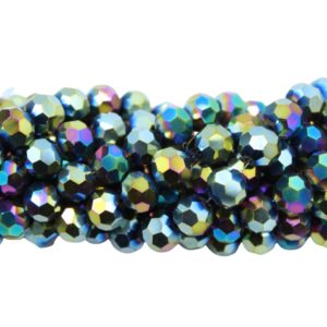 4mm – Round Faceted – Purple Iris – 35cm Strand