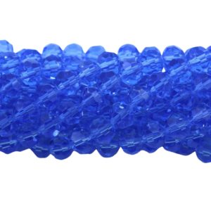4mm – Round Faceted – Light Sapphire – 35cm Strand