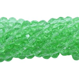 4mm – Round Faceted – Peridot – 35cm Strand