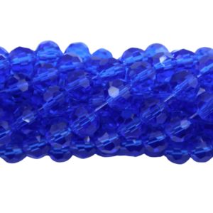 4mm – Round Faceted – Sapphire – 35cm Strand