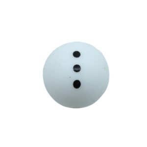 Silicone Round Bead - 15mm - Snowman Belly