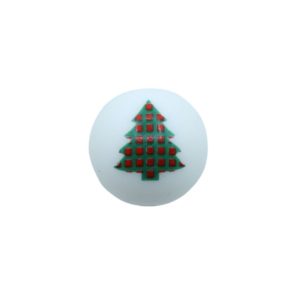 Silicone Round Bead - 15mm - Christmas Tree - B
