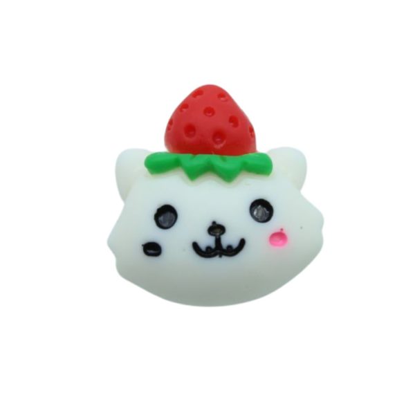 Cat / Strawberry 16mm Bead, Trimming & Craft Co