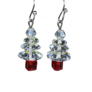 Crystal Christmas Tree Earring - Small - AB