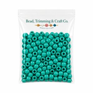 Pony Beads - 9mm - Blue Jade - Opaque - 100 Pieces