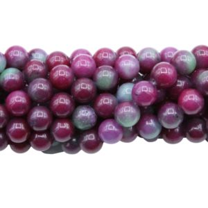 Jade - 8mm Round - Dyed - 38cm Strand - Apple