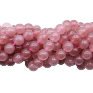 Jade - 8mm Round - Dyed - 38cm Strand - Pink