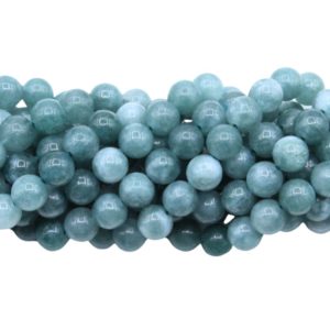 Jade - 8mm Round - Dyed - 38cm Strand - Teale