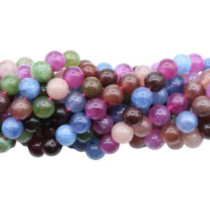 Jade - 8mm Round - Dyed - 38cm Strand - Mix