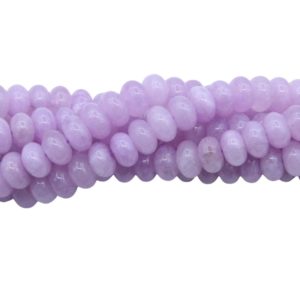 Jade - 8mm Rondelle - Dyed - 38cm Strand - Lt Purple