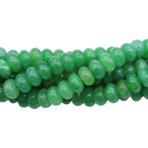 Jade - 8mm Rondelle - Dyed - 38cm Strand - Green