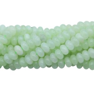 Jade - 8mm Rondelle - Dyed - 38cm Strand - Light Green