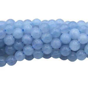 Jade - 8mm Round - Dyed - 38cm Strand - Blue C