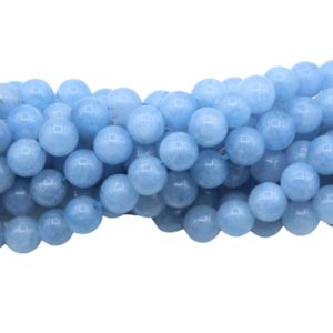 Jade - 4mm Round - Dyed - 38cm Strand - Blue
