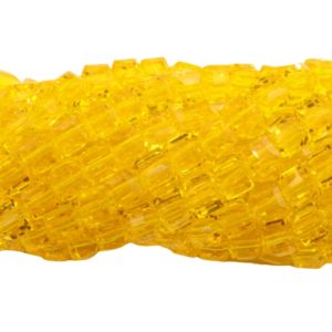 Cube – 4mm - 44cm Strand - Lt Topaz