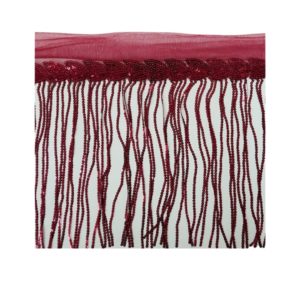 Sequin Fringe - 17cm - Red - Price per meter