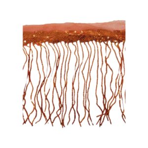 Sequin Fringe - 17cm - Orange - Price per meter