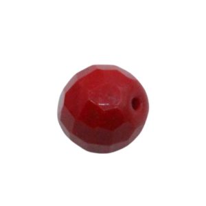 Czech Fire Polished - Faceted - 12mm - Red