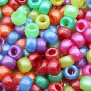 Pony Beads - 9mm - Pearl Mix